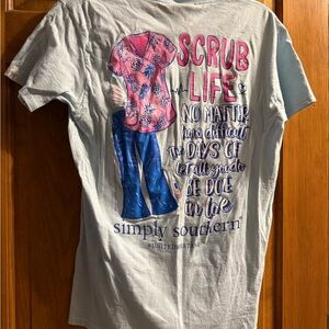 Simply Southern Small Nurse Scrub life  Shirt